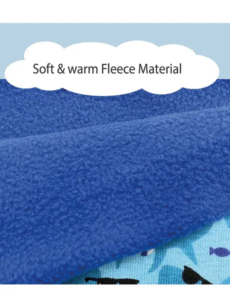 Kinder Winter Mütze & Loop Schal Haifisch