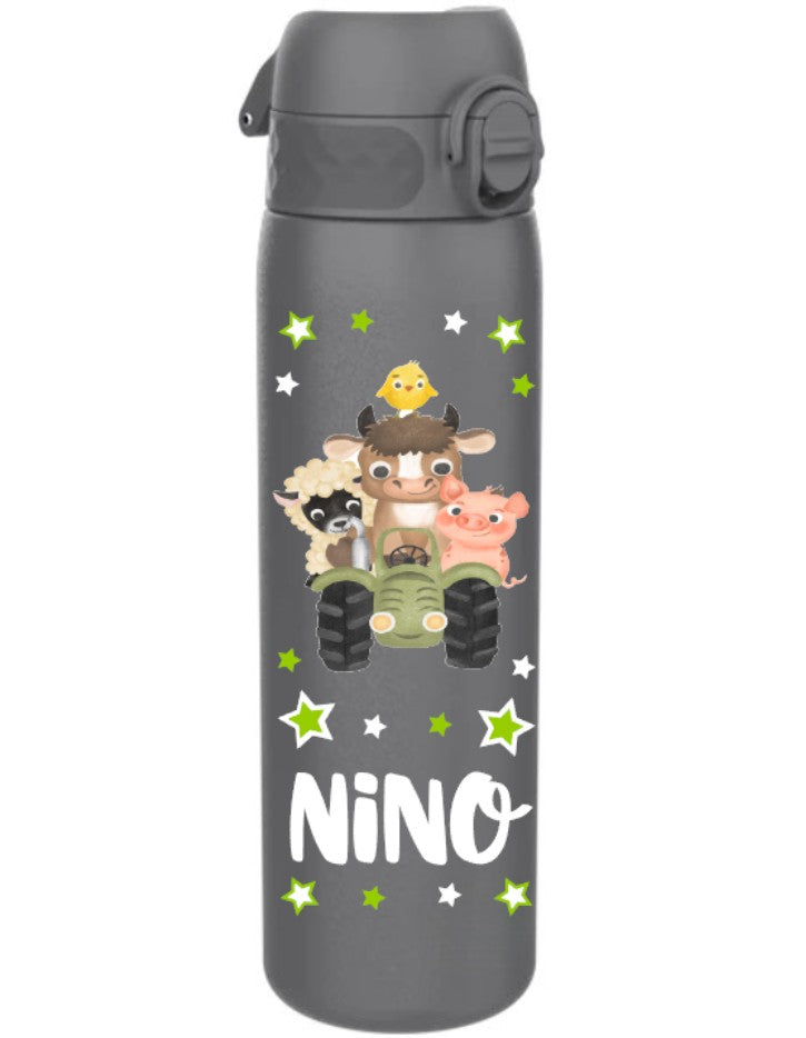 Edelstahl Trinkflasche Ion8 500ml Dunkelgrau