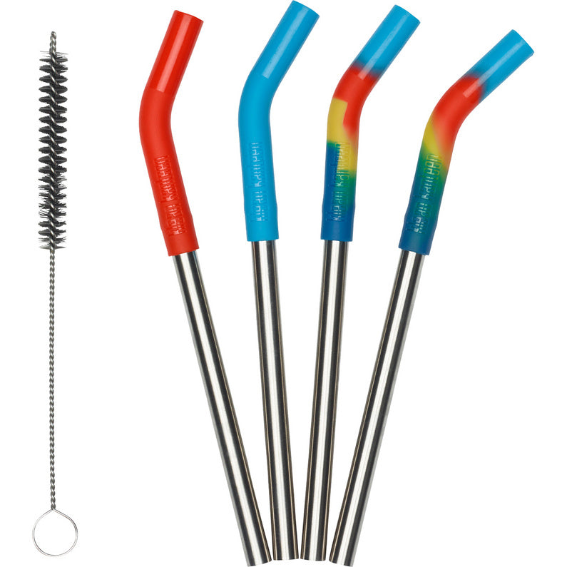 Trinkhalme Klean Kanteen 4er Set Multicolor Kurz