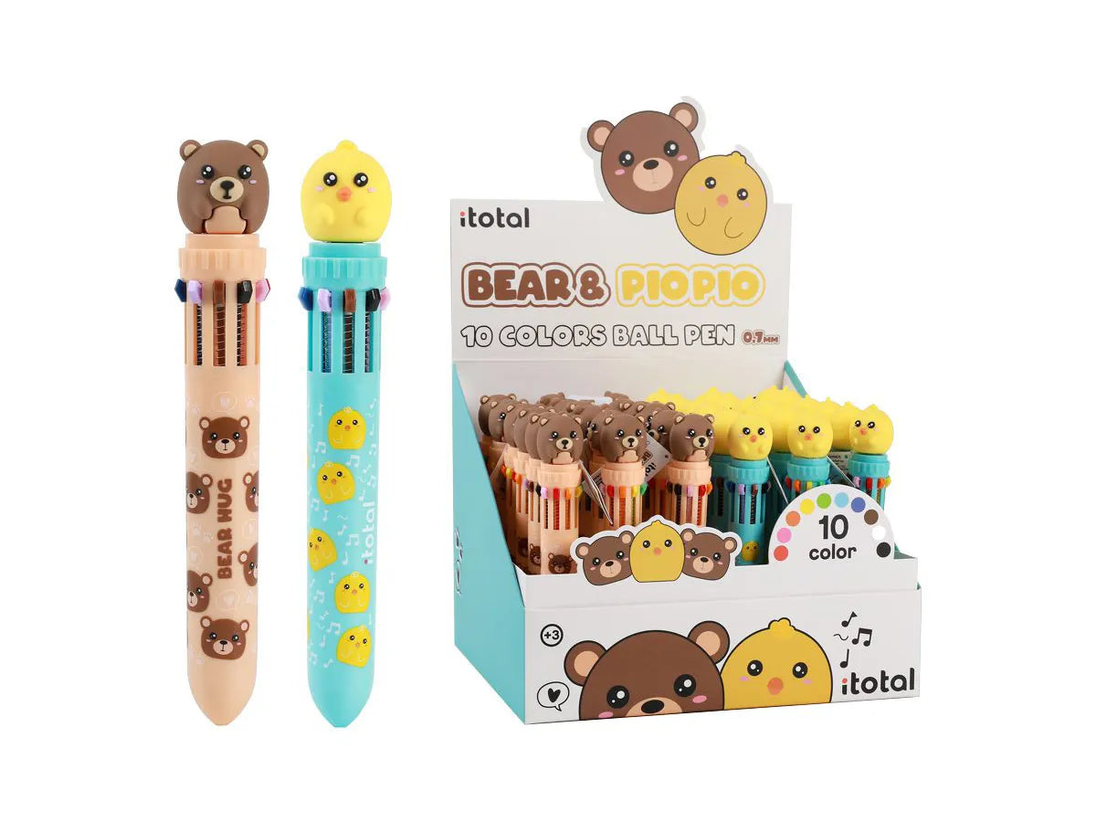 Kugelschreiber Bär & Küken mit 6 Farben assortiert