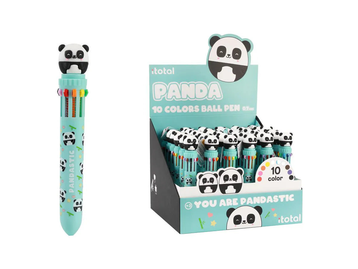 Kugelschreiber Panda mit 10 Farben assortiert