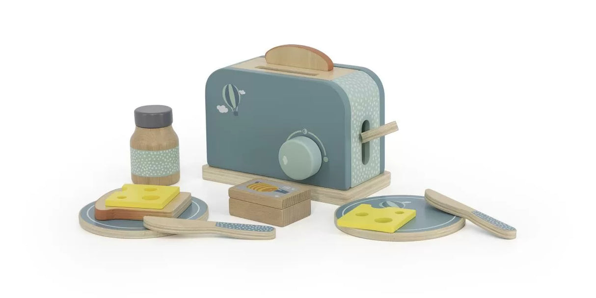 Label Label Toaster Blau