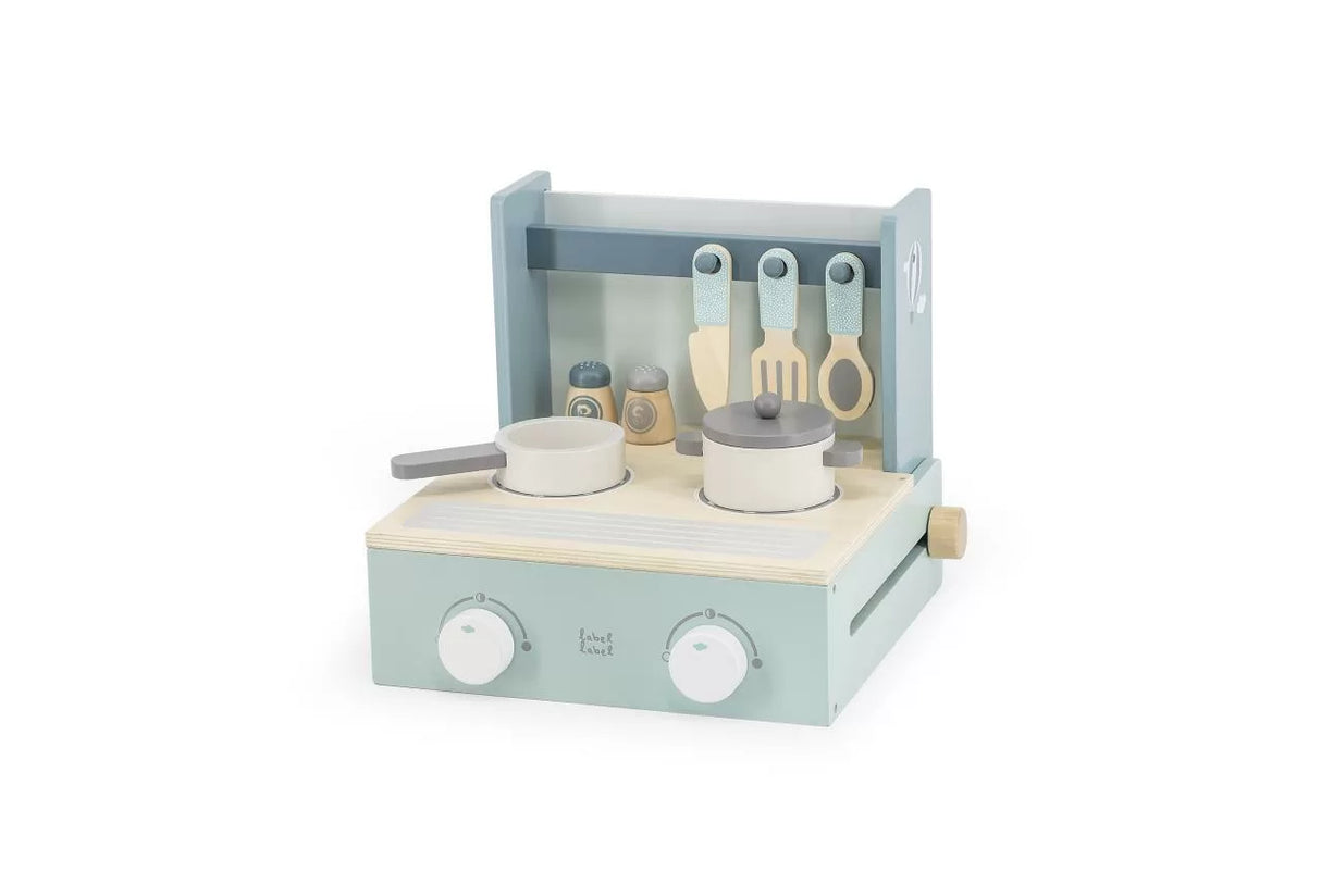 Label Label Faltbare Holzspielküche Blau
