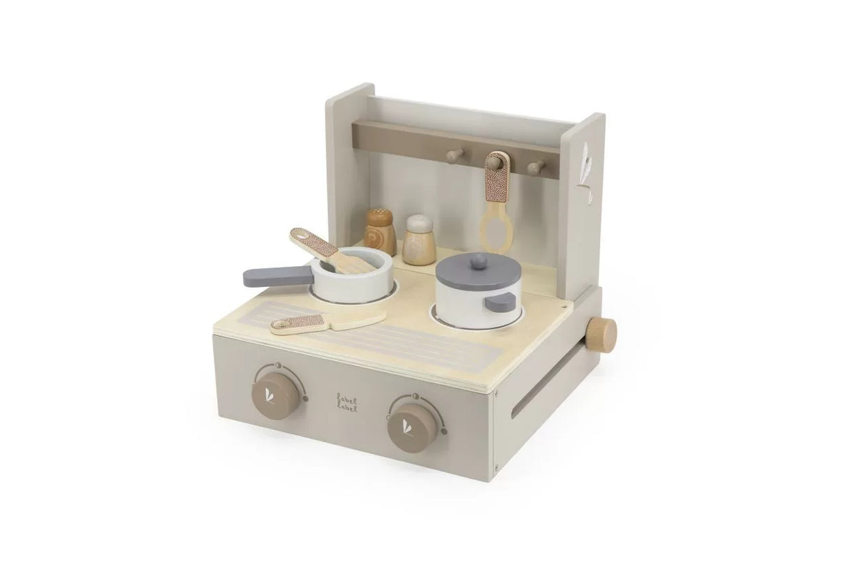 Label Label Faltbare Holzspielküche Nougat