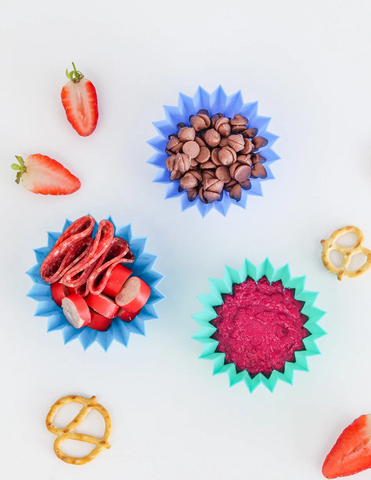 Silikonformen XL Lunch Punch Burst Blau