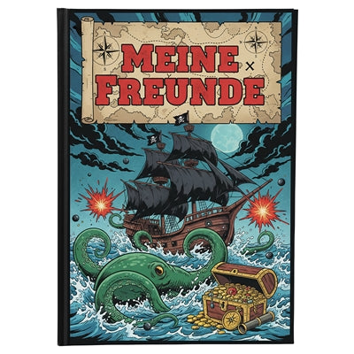Freundebuch für Kinder Piratenschiff