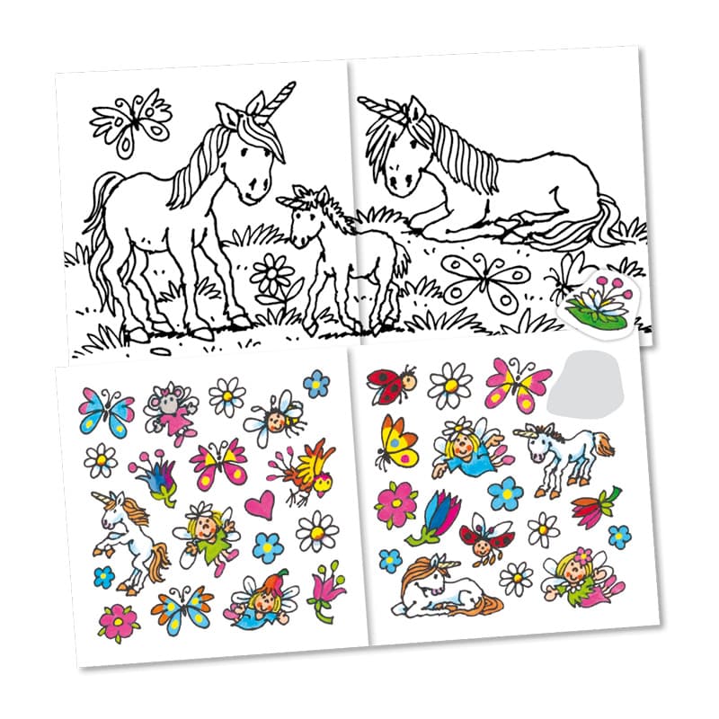Mini Malbuch Mädchen mit Sticker assortiert
