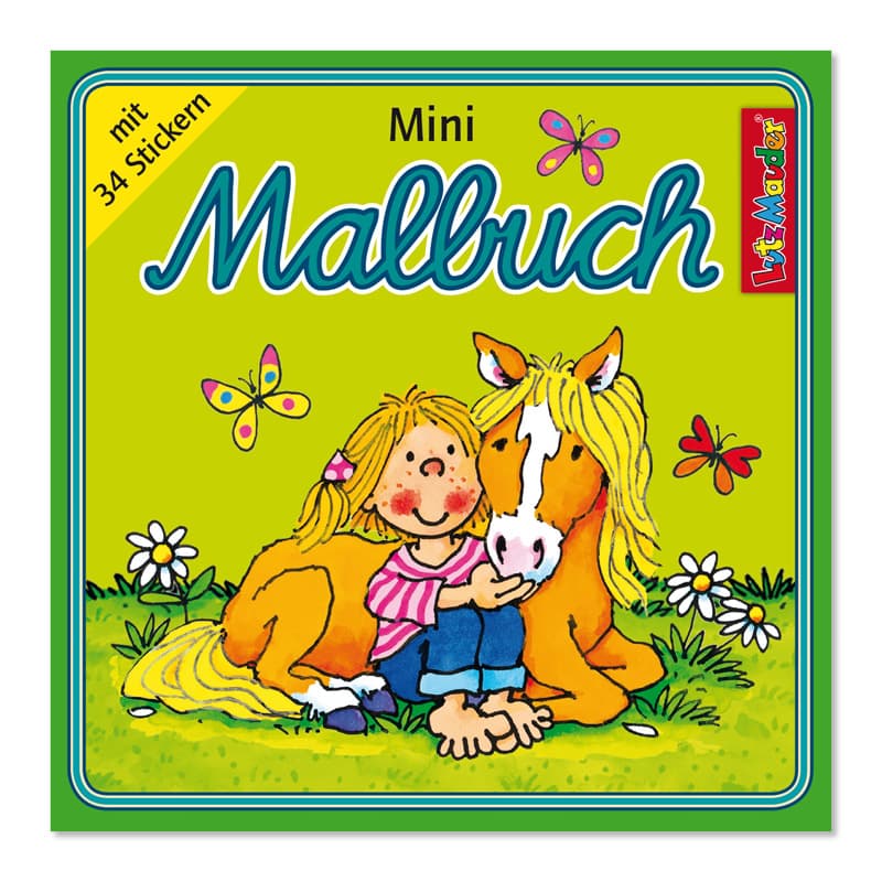 Mini Malbuch Mädchen mit Sticker assortiert
