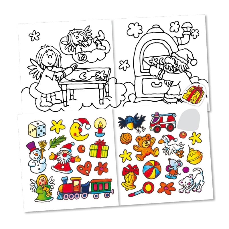 Mini Malbuch Weihnachten mit Sticker assortiert