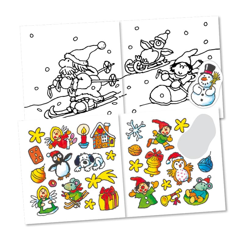 Mini Malbuch Weihnachten mit Sticker assortiert