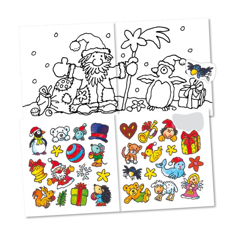 Mini Malbuch Weihnachten mit Sticker assortiert