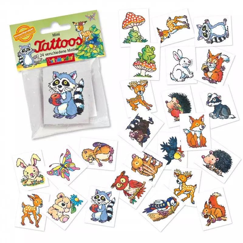Kinder Mini Tattoo Set Waldtiere