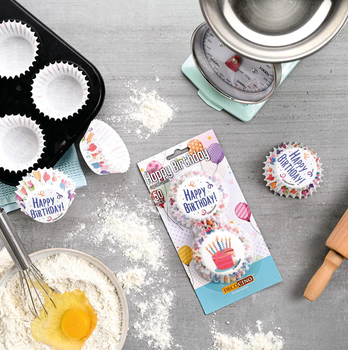 Muffinförmchen Set Happy Birthday 50 Stück