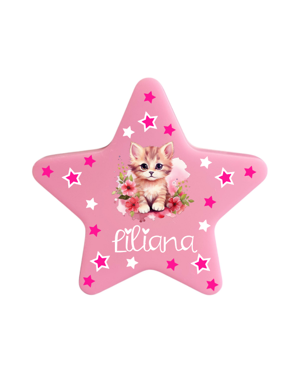 Nachtlicht Steckdose Stern LED Pink