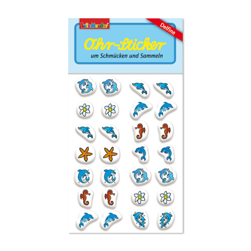 Ohr und Nagelsticker Delfin