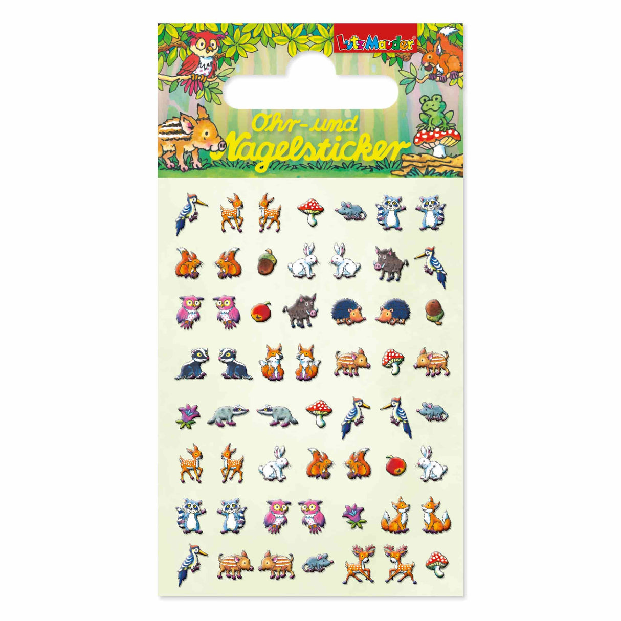 Ohr und Nagelsticker Waldtiere