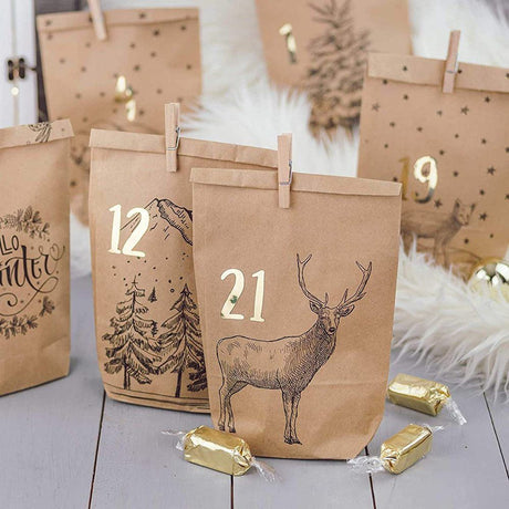 Adventskalender Cozy Christmas Braun Schwarz