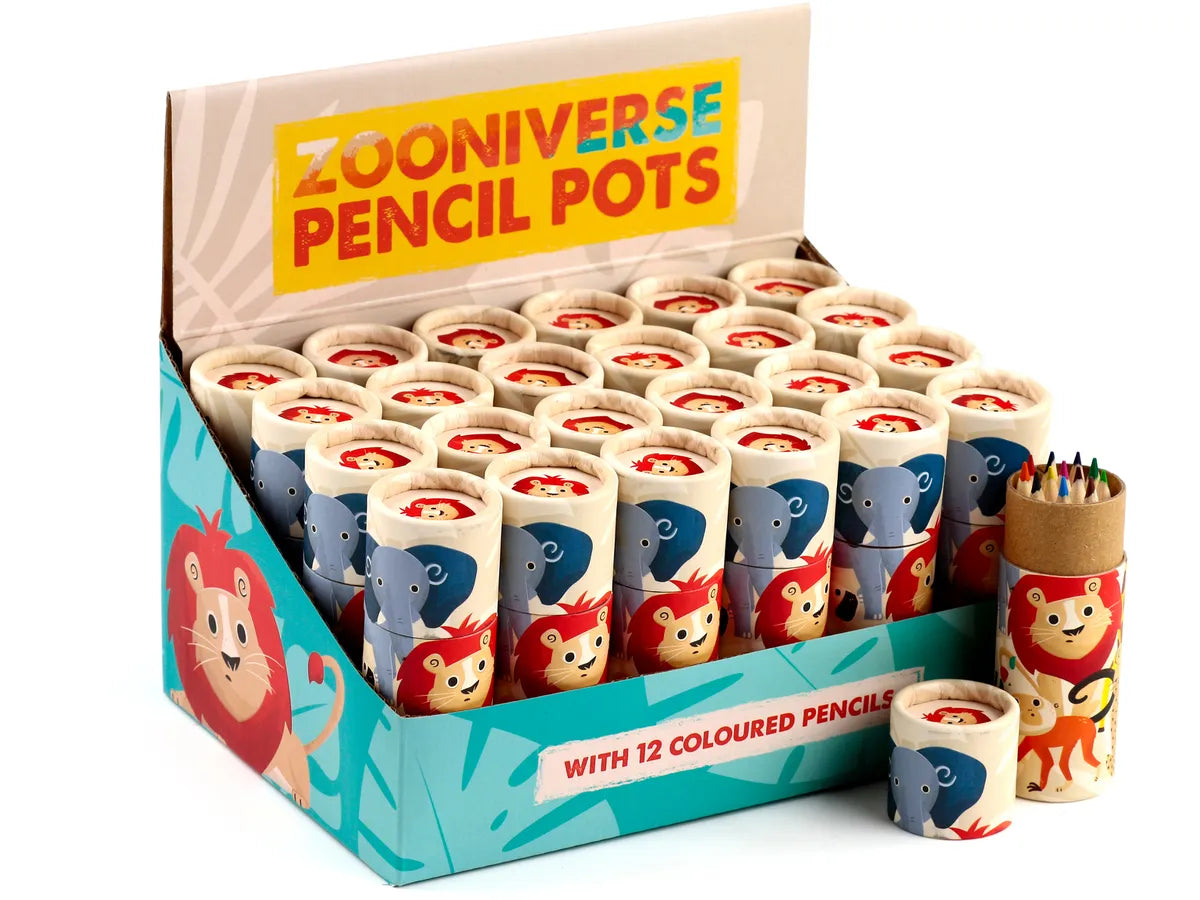 Mini Farbstifte Dose Zootiere