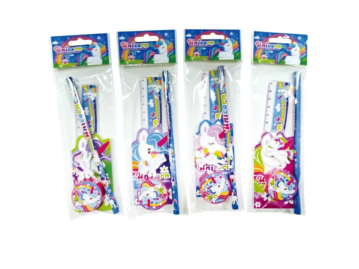 Schreibset Einhorn assortiert