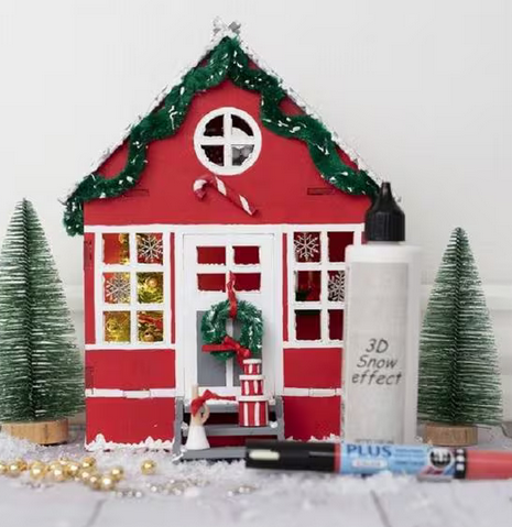 Wichtelhaus 3D aus Holz Nature