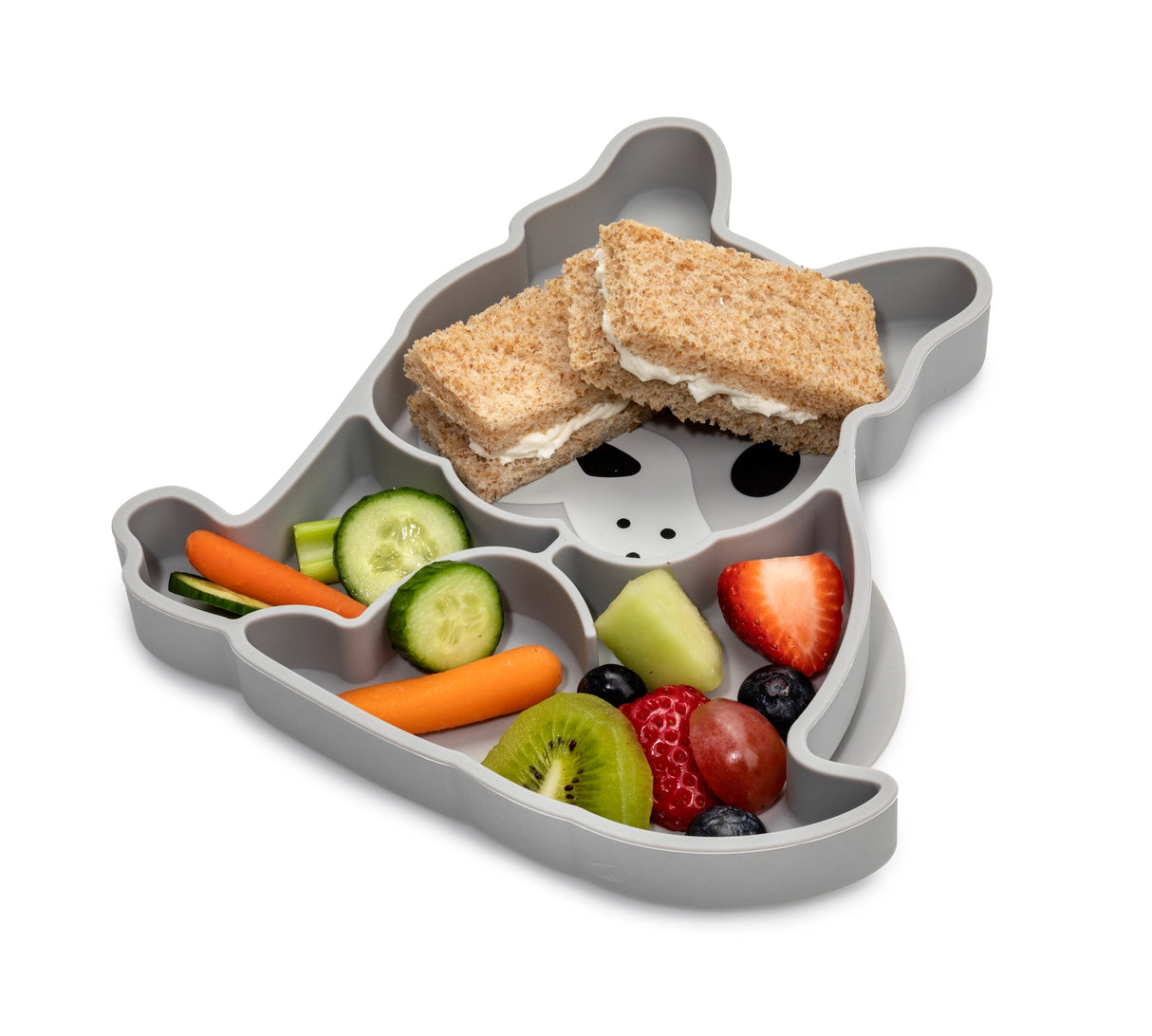 Kinder Silikonteller mit Saugnapf Bulldogge