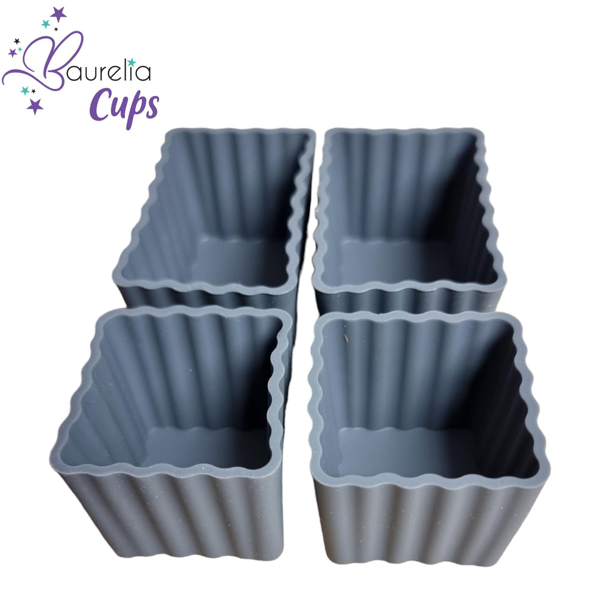 Silikonformen Baurelia Cups MIX 4er Set Grau