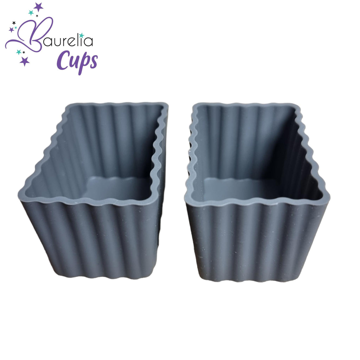 Silikonformen Baurelia Cups Rectangle 2er Set Grau
