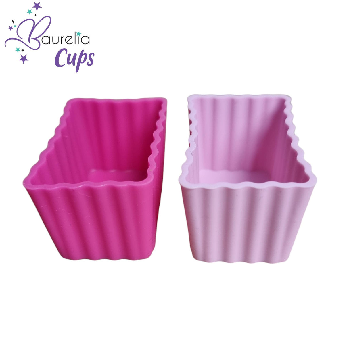 Silikonformen Baurelia Cups Rectangle 2er Set Pink/Rosa