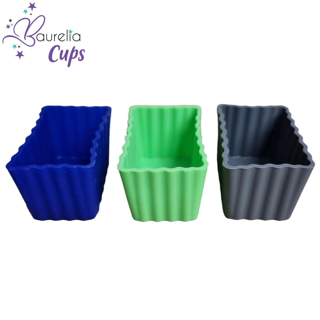 Silikonformen Baurelia Cups Rectangle 3er Set Jungs