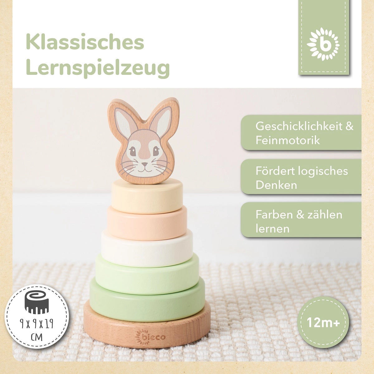 Holz Stapelturm Hase