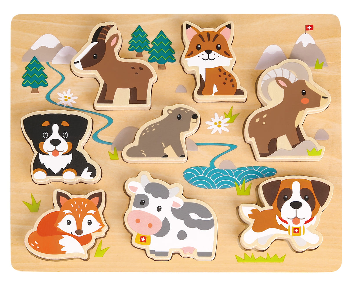 Spielba 3D-Puzzle Schweizer Tiere