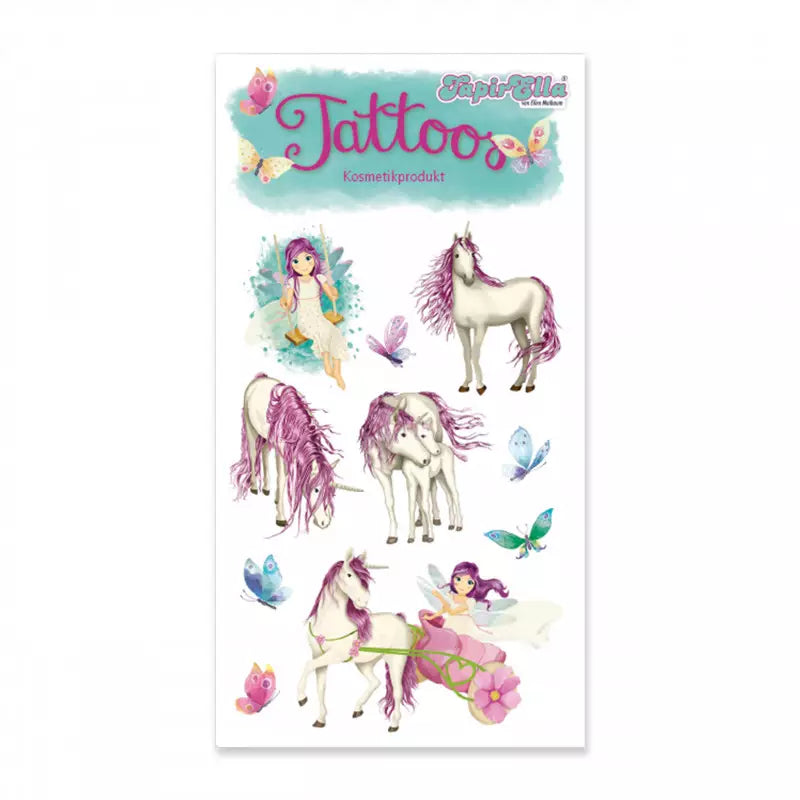 Kinder Tattoo Einhorn mit Elfe