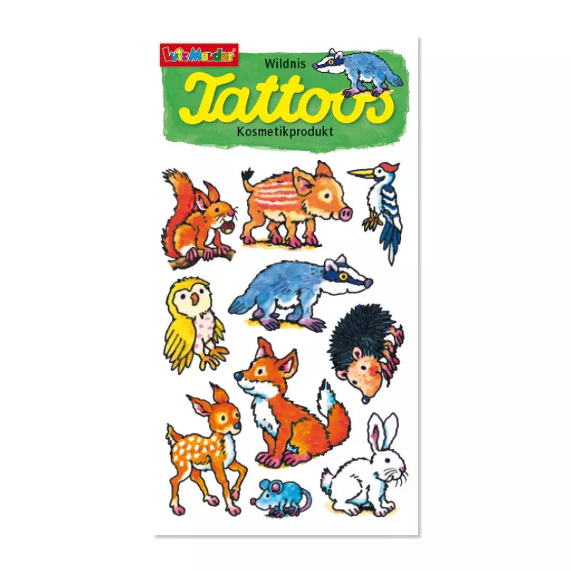 Kinder Tattoo Waldtiere