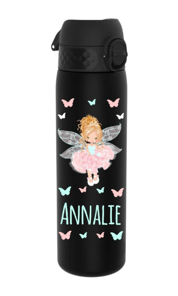 Edelstahl Trinkflasche Ion8 500ml Schwarz