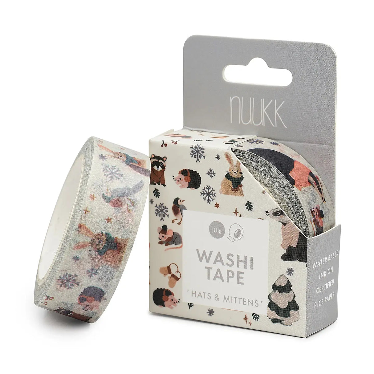 Washi Tape Wintertiere Weiss