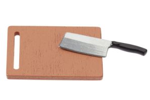 Wichtelzubehör Schneidebrett mit Messer