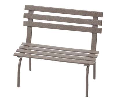 Wichtelzubehör Bank Metall Braun