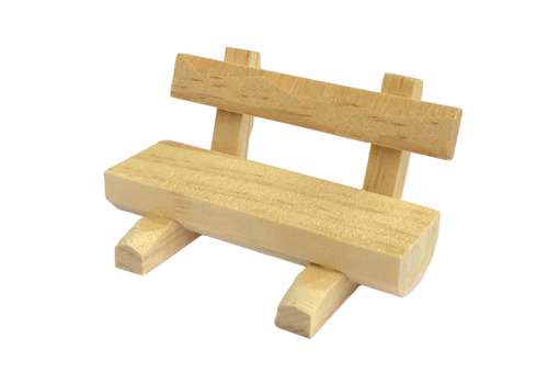 Wichtelzubehör Bank geschnitzt Holz