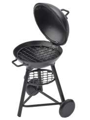 Wichtelzubehör Mini Grill Schwarz Rund