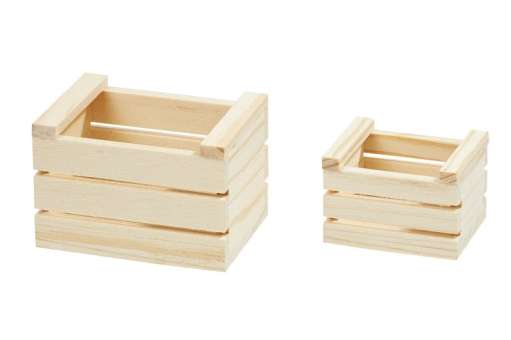 Wichtelzubehör Holzkisten Mini Set