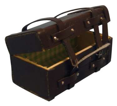 Wichtelzubehör Koffer Braun Kunstleder