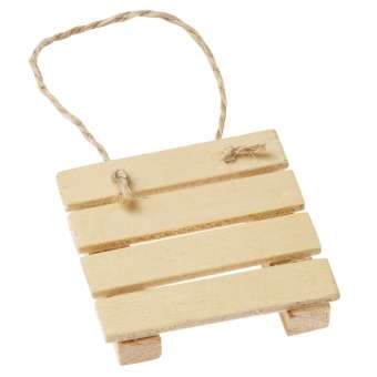 Wichtelzubehör Holzpalette zum Aufhängen Nature