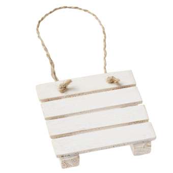 Wichtelzubehör Holzpalette zum Aufhängen Weiss