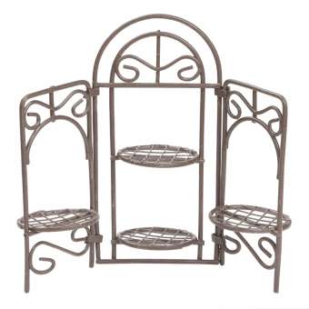 Wichtelzubehör Paravent für Blumentöpfe Braun