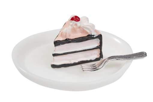 Wichtelzubehör Tortenstück auf Teller