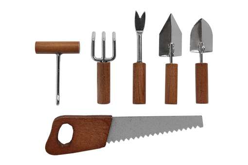 Wichtelzubehör Werkzeugset Braun