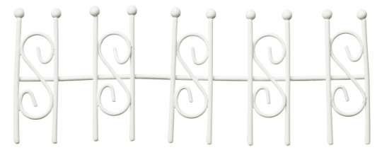 Wichtelzubehör Zaun Metall Weiss Breit