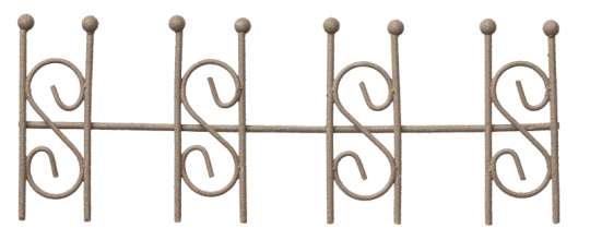 Wichtelzubehör Zaun Metall Braun