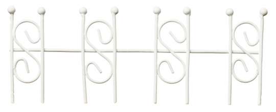 Wichtelzubehör Zaun Metall Weiss