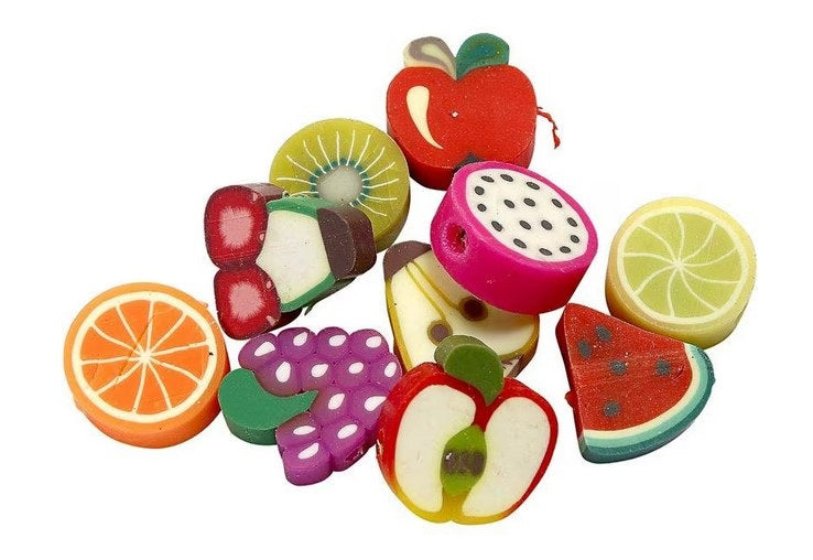Wichtelzubehör Ton Figuren Früchte 60 Stück